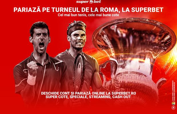 Se conturează o finală Djokovic - Nadal la Roma. Azarenka poate fi un pericol pentru Halep. Pe cine pariezi?