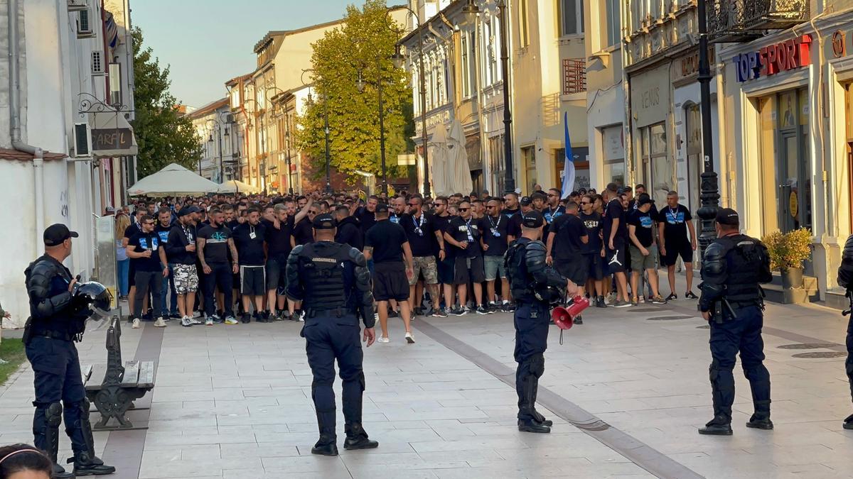 FOTO FCU Craiova - FCSB, suporteri olteni în oraș 18.09.2021