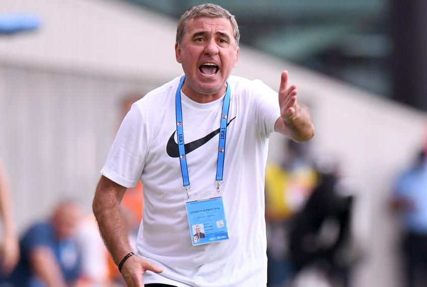 Chindia - Farul 2-0. Gică Hagi, antrenorul dobrogenilor, e dezamăgit de prestația elevilor săi, mai ales în plan ofensiv.
