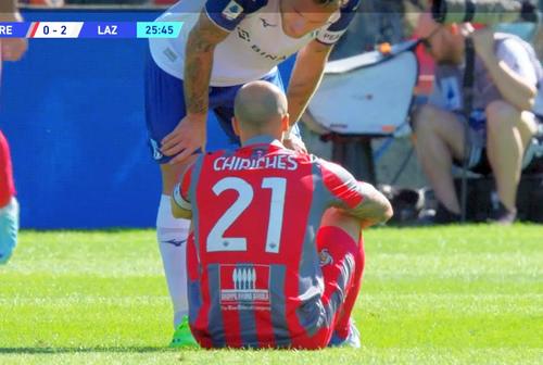 Vlad Chiricheș s-a accidentat în duelul Cremonese - Lazio / Captură Orange Sport