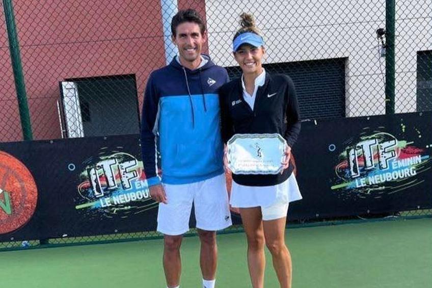 Jaqueline Cristian, alături de antrenorul  Thomas Drouet / Sursă foto: Instagram
