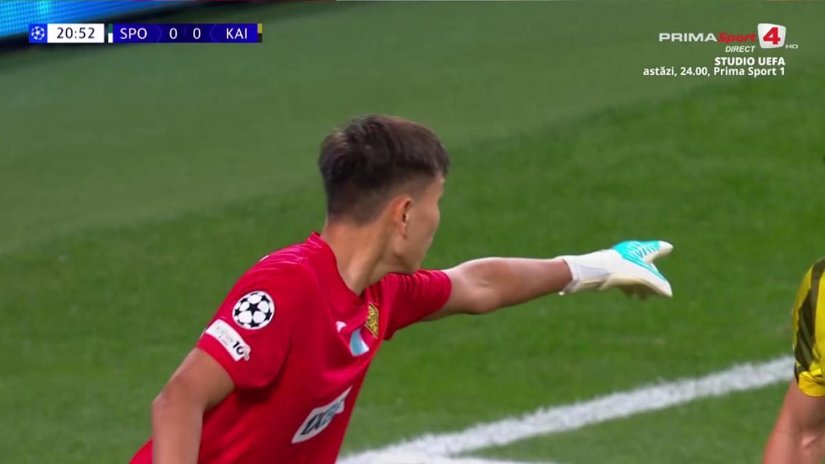 Serkhan Kalmyrza a apărat un penalty în Sporting - Kairat, la debutul în Liga Campionilor