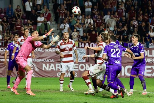 Cătălin Vulturar, Filip Stojilkovic, Igor Nikic, Vadim Rața la Rapid - FC Argeș // Foto: Ionuț Iordache (GSP)