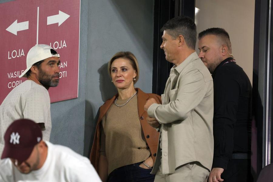Vasile Maftei, Diana Șucu și Robert Niță, în loja Rapidului, foto: GSP Șucu a apelat la un rapidist-cheie, care l-a „restartat” pe Andrei Șucu: „Băiatul voia să se lase, țipa antrenorul la el! Atunci, l-a luat în primire”