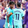 Lamine Yamal, starul Barcelonei, alături de Raphinha / Foto: Guliver/gettyimages