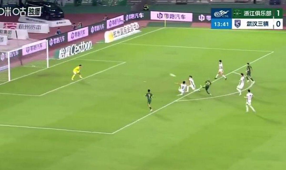 Golul lui Alexandru Mitriță în Zhejiang Professional - Wuhan Three Towns