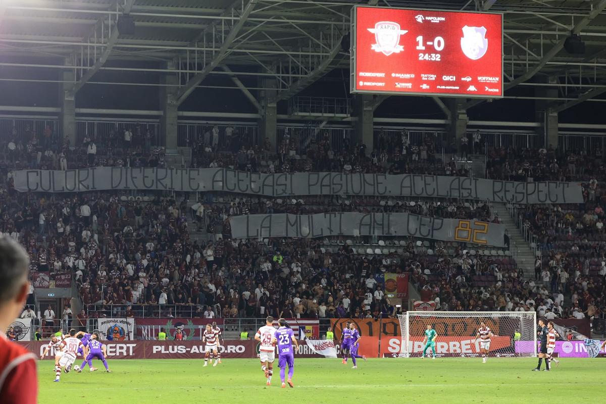 Reacția lui Olimpiu Moruțan după victoria cu FC Argeș și golul lui Andrei Șucu