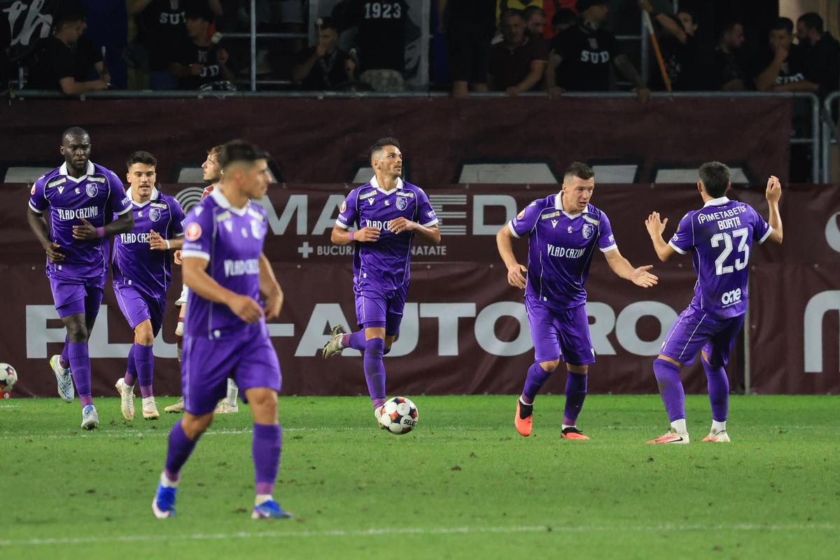 Reacția lui Olimpiu Moruțan după victoria cu FC Argeș și golul lui Andrei Șucu