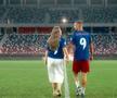 Daniel Bîrligea, alături de logodnica Antonia, pe gazonul Stadionului Steaua