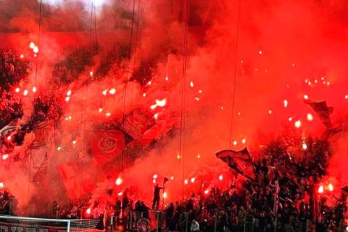 Atmosfera de la Olympiakos - PAOK / Sursă foto: Twitter@ 101 Ultras