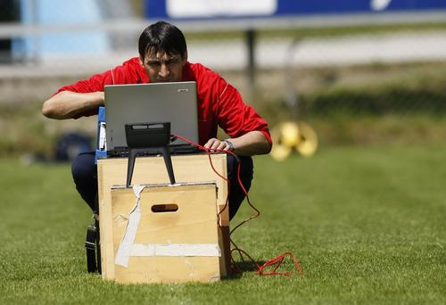 Imagine cu Piţurcă dintr-un cantonament al Stelei din 2010