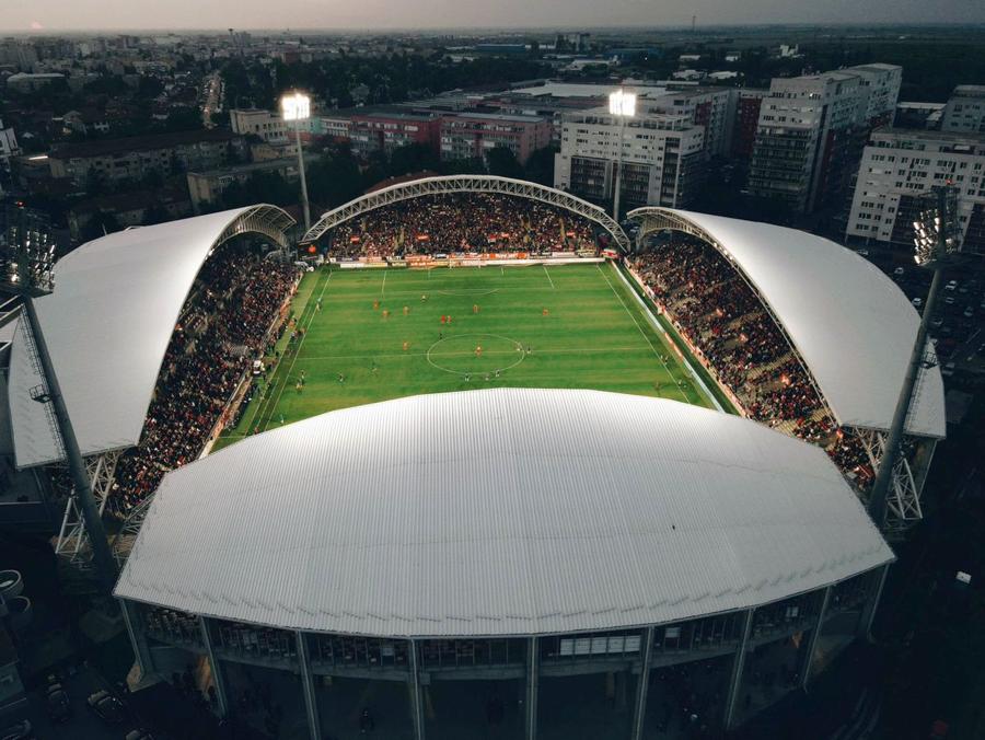 Stadionul Francisc Neuman, de sus / foto: facebook.com/uta1945arad Dați afară din județ! Nou-promovata în Superliga și-a găsit alt stadion pentru campionatul viitor