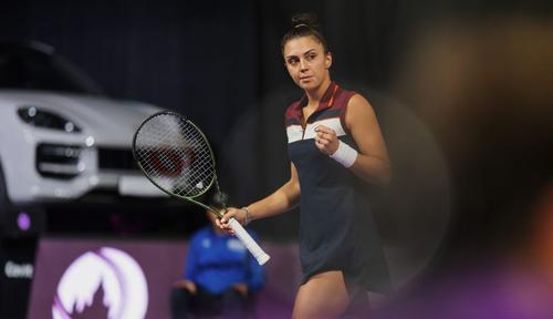 Jaqueline Cristian bucuroasă după un punct reușit FOTO Transylvania Open