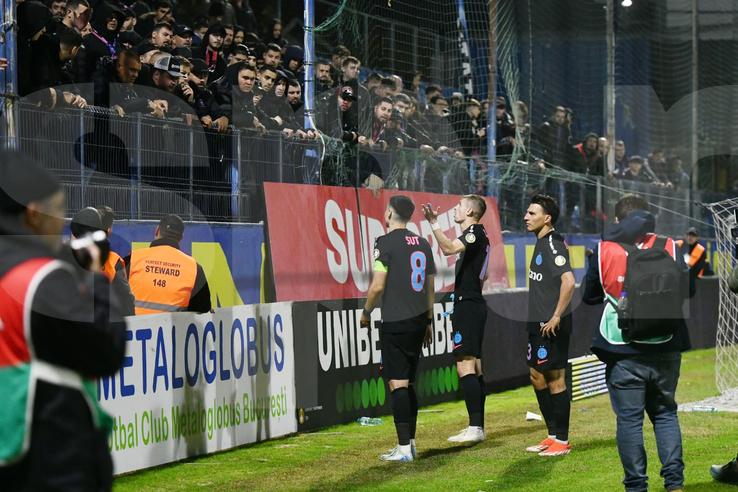 Scandal la finalul meciului istoric dintre Metaloglobus și FCSB / FOTO: Cristi Preda (GSP.ro)