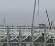 FOTO EXCLUSIV. Cum arată stadionul Giulești la final de 2020: structura acoperișului e aproape finalizată