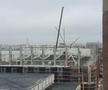 FOTO EXCLUSIV. Cum arată stadionul Giulești la final de 2020: structura acoperișului e aproape finalizată