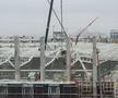 FOTO EXCLUSIV. Cum arată stadionul Giulești la final de 2020: structura acoperișului e aproape finalizată