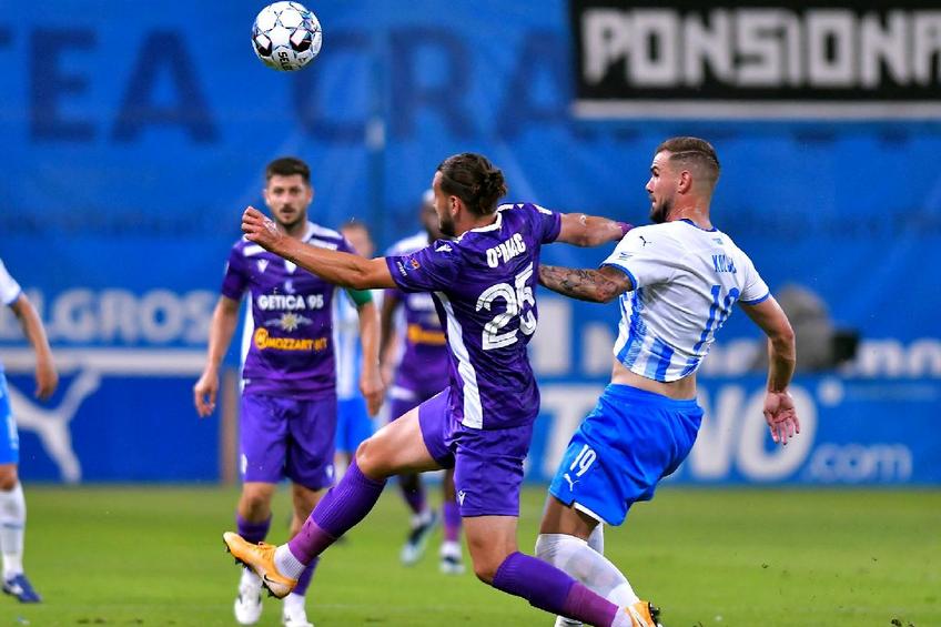 În tur, piteștenii au cedat la limită în Bănie, 0-1 / Sursă foto: Facebook@Universitatea Craiova