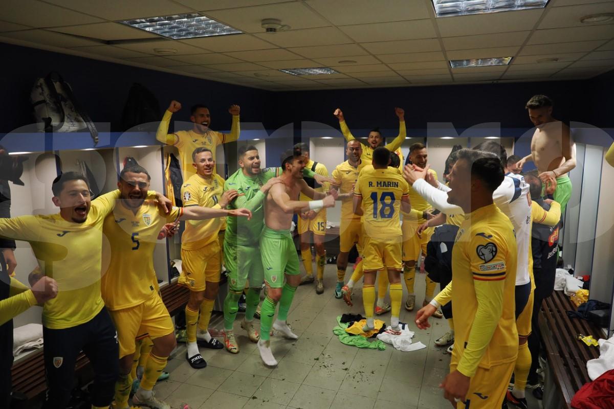 Bucurie în vestiar după Israel - România