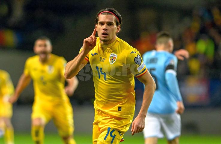 Ianis Hagi în Israel - România, preliminarii EURO 2024 (foto: Raed Krishan/GSP)