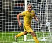 Bucurie gol George Pușcaș în Israel - România, preliminarii EURO 2024 (foto: Raed Krishan/GSP)