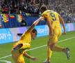 Bucurie gol George Pușcaș și Ianis Hagi în Israel - România, preliminarii EURO 2024 (foto: Raed Krishan/GSP)