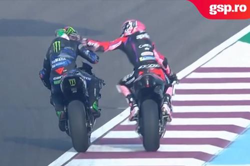 Aleix Espargaro l-a pălmuit pe Franco Morbidelli de pe motocicletă!