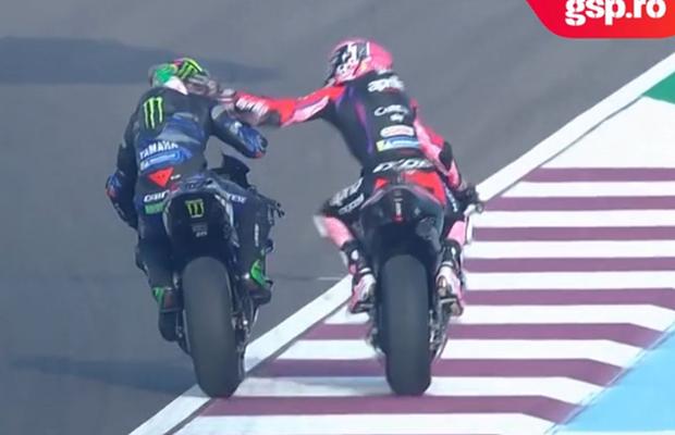 Incident șocant: și-a pălmuit adversarul pe circuit, de pe motocicletă, și a fost pedepsit aspru
