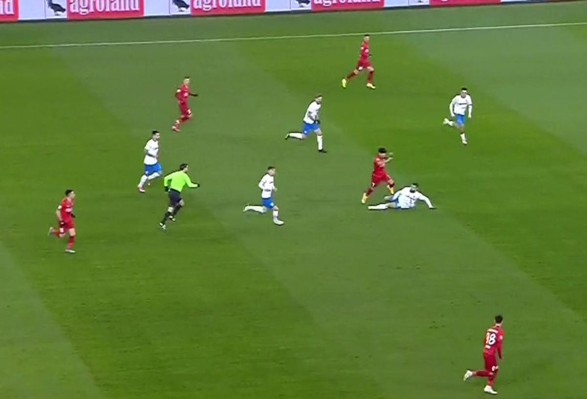 Florinel Coman, simulare în Craiova - FCSB / FOTO: Captură TV @Look Sport+