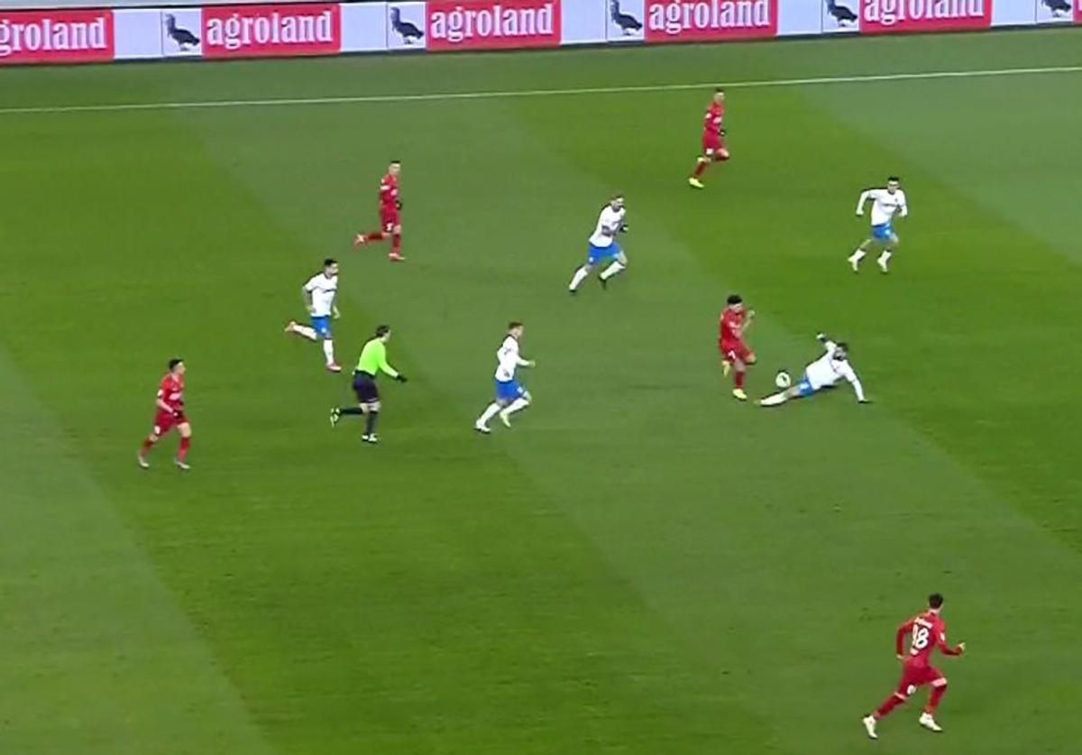 Florinel Coman, simulare în Craiova - FCSB / FOTO: Captură TV @Look Sport+