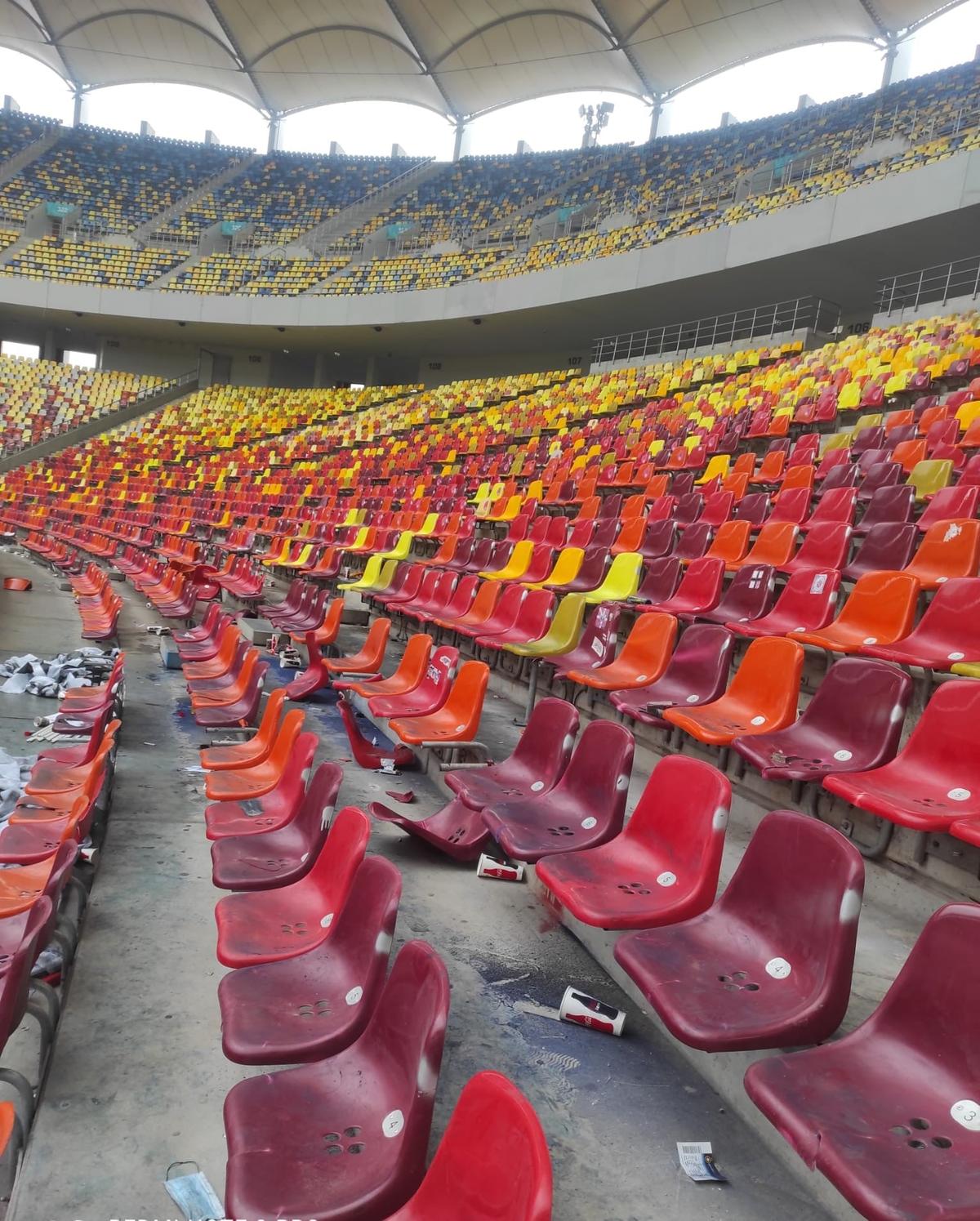 Arena arsă » Cum arată cel mai mare stadion din țară după FCSB - Rapid