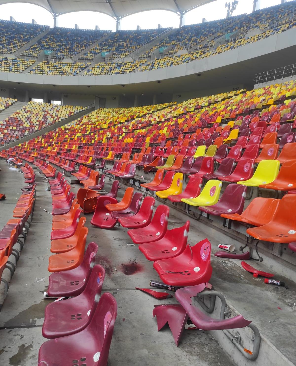 Arena arsă » Cum arată cel mai mare stadion din țară după FCSB - Rapid