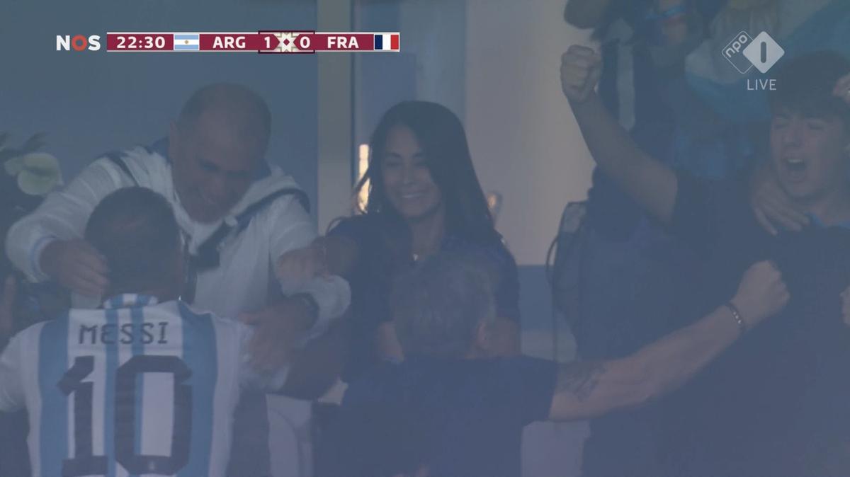 Antonela Roccuzzo la finala Campionatului Mondial, după golul lui Messi
