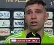 ortarul Emiliano Martinez (30 de ani) a plâns ca un copil după meci.