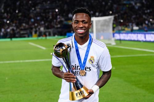 Vinicius Junior și colegii de la Real Madrid, câștigătorii Mondialului Cluburilor în 2022 Foto: Imago