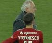 Andrea Mandorlini l-a bruscat pe Marius Ștefănescu, după Sepsi - CFR Cluj / FOTO: Captură TV @Digi Sport