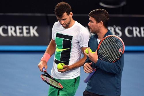 Grigor Dimitrov și Daniel Vallverdu/Foto: Imago Images