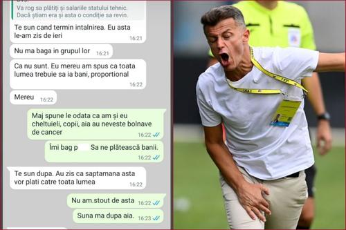 Continuă scandalul de la Dinamo. Ovidiu Burcă, antrenorul „câinilor”, a publicat o conversație privată avută cu administratorul special Vlad Iacob în cadrul căreia îi cere oficialului ca salariile lui și ale celor din staff-ul tehnic să fie plătite.