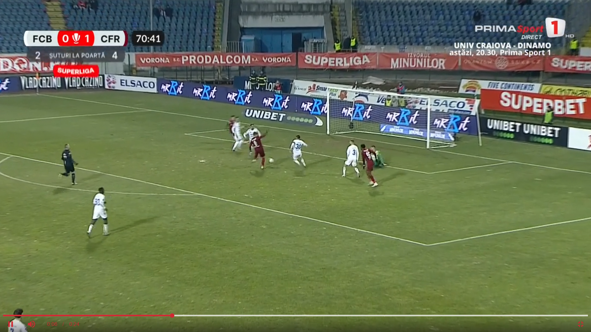 Penalty neacordat pentru CFR Cluj în meciul din deplasare cu FC Botoșani