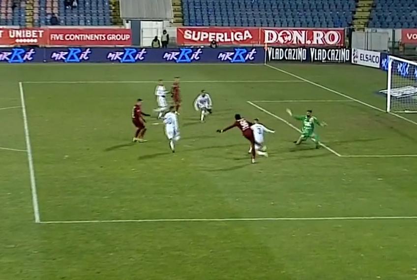 Penalty neacordat pentru CFR Cluj la Botoșani, foto: captură Prima Sport