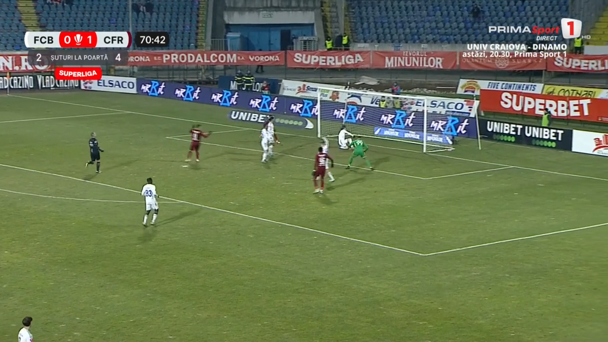 Penalty neacordat pentru CFR Cluj în meciul din deplasare cu FC Botoșani