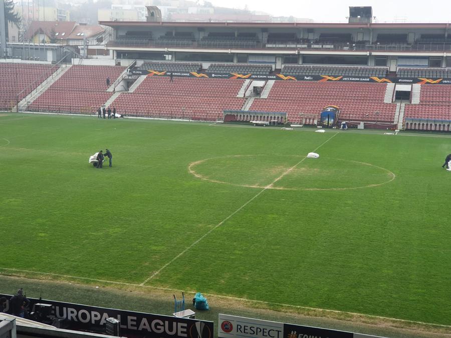 CFR Cluj - Sevilla // FOTO EXCLUSIV Clujenii au protejat gazonul pentru duelul cu spaniolii » Cum arată acum terenul