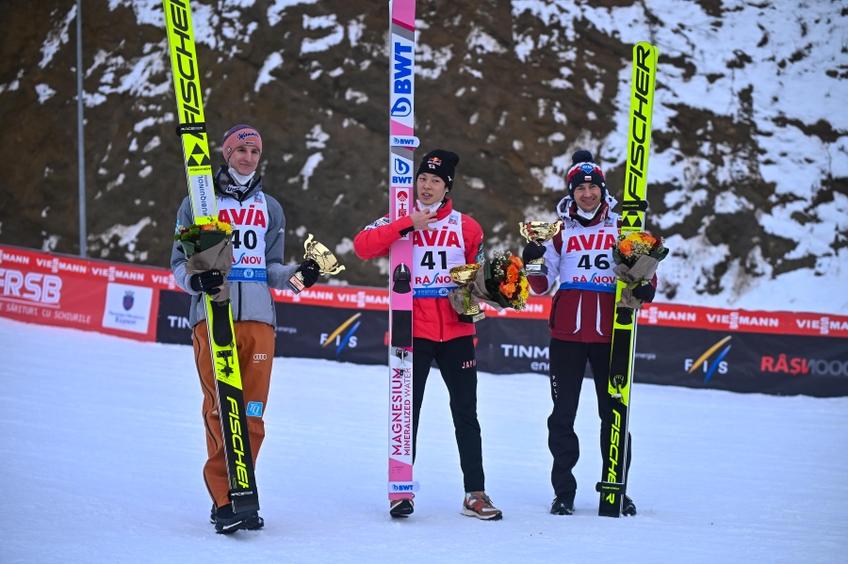 Kobayashi, Stoch și Geiger la festivitatea de premiere FOTO Raed Krishan