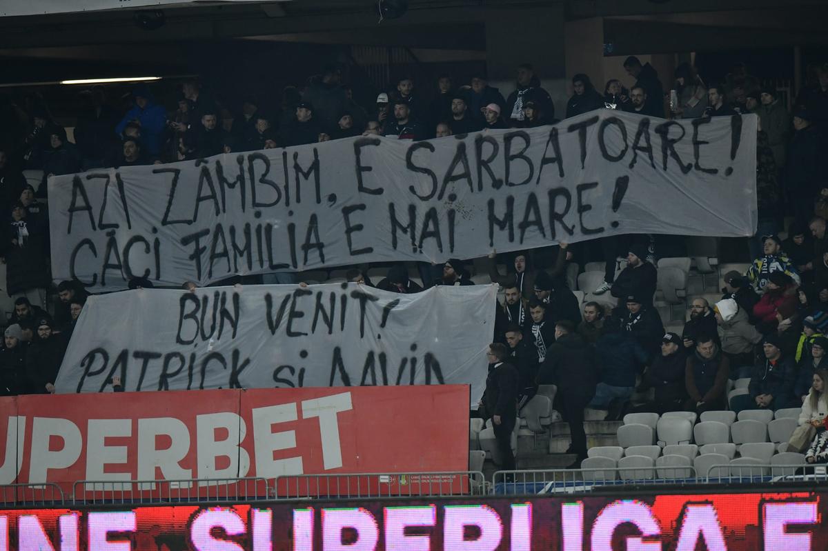Suporterii de la U Cluj - FCSB