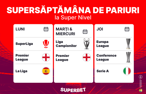 Ce îți pregătește Supersăptămâna de pariuri