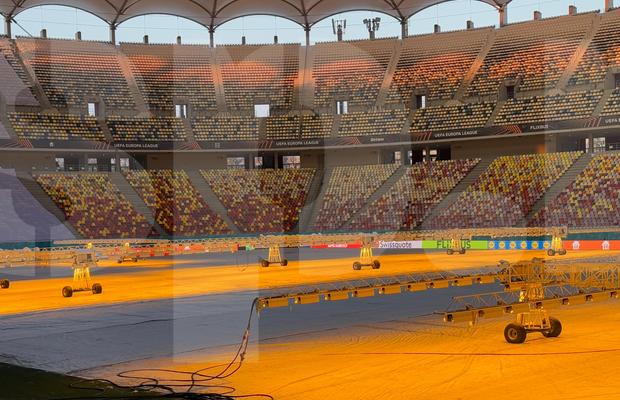 Așa arată Arena Națională cu 9 ore înainte de meciul FCSB - PAOK: imaginile postate de Mihai Stoica