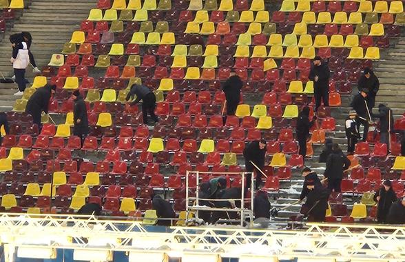Suporterii FCSB l-au ascultat pe Mihai Stoica » Imaginile serii, pe Arena Națională: câți au venit la deszăpezire