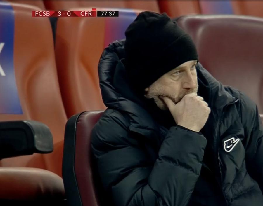 FOTO. MM Stoica s-a dezlănțuit în tribune! Imagini spectaculoase de la FCSB - CFR