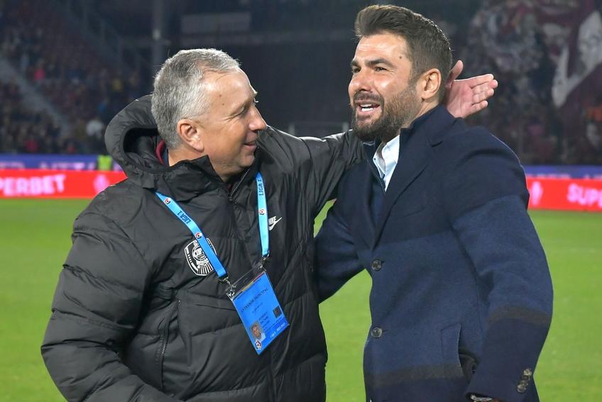 Adrian Mutu și Dan Petrescu, înainte de meci / foto: Cristi Preda