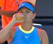 Simona Halep, în timpul meciului cu Paula Badosa